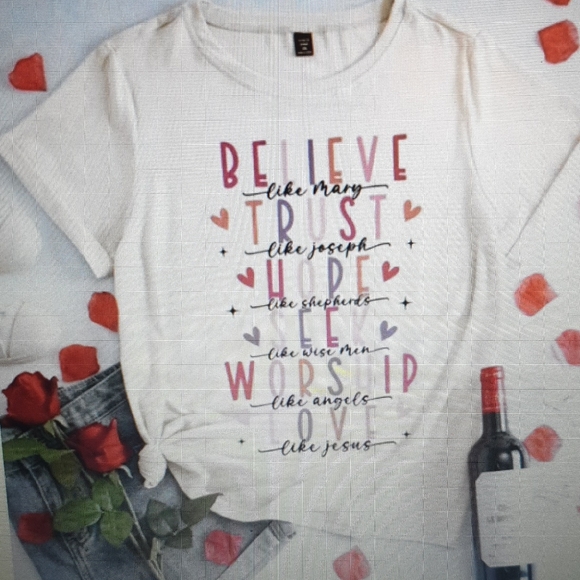 Women's White Graphic Tee - Picture 1 of 3